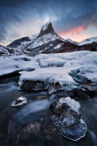 Norway, the north, Stetinden, mountain, summit, monument, distinctive, rock, winter, brook, snow, ice, rush, light, colour, sunrise, icicle, crystals, mood, cold, blue, colour, scenery, Norway, the north, Stetinden, mountain, summit, monument, distinctive, rock, winter, brook, snow, ice, rush, light, colour, sunrise, icicle, crystals, mood, cold, blue, colour, scenery,